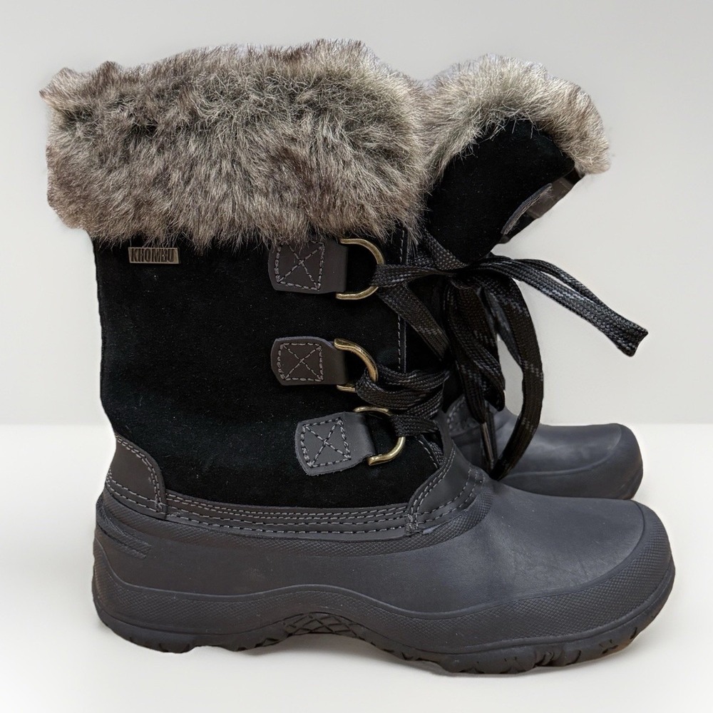 KHOMBU Boots Women's Size 6M Faux Fur Black #1056065 Slope Winter Outdoors
